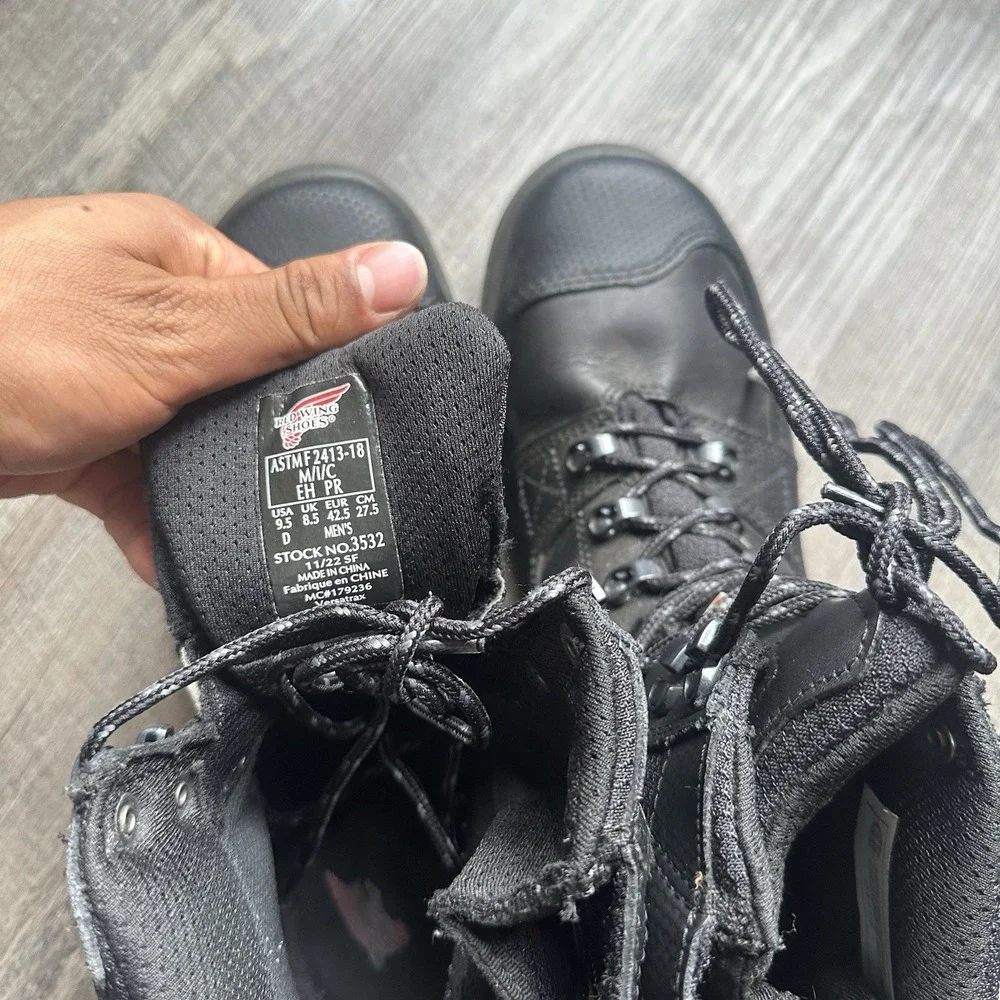 Red Wing Tradesman Sz 9.5D Waterproof Puncture Resistant Safety Toe Boots 3532